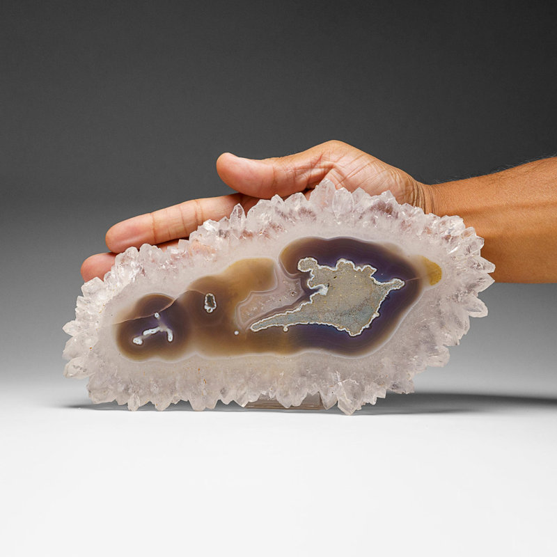 Quartz Stalactite Slice From Uruguay (1.35 Lbs)