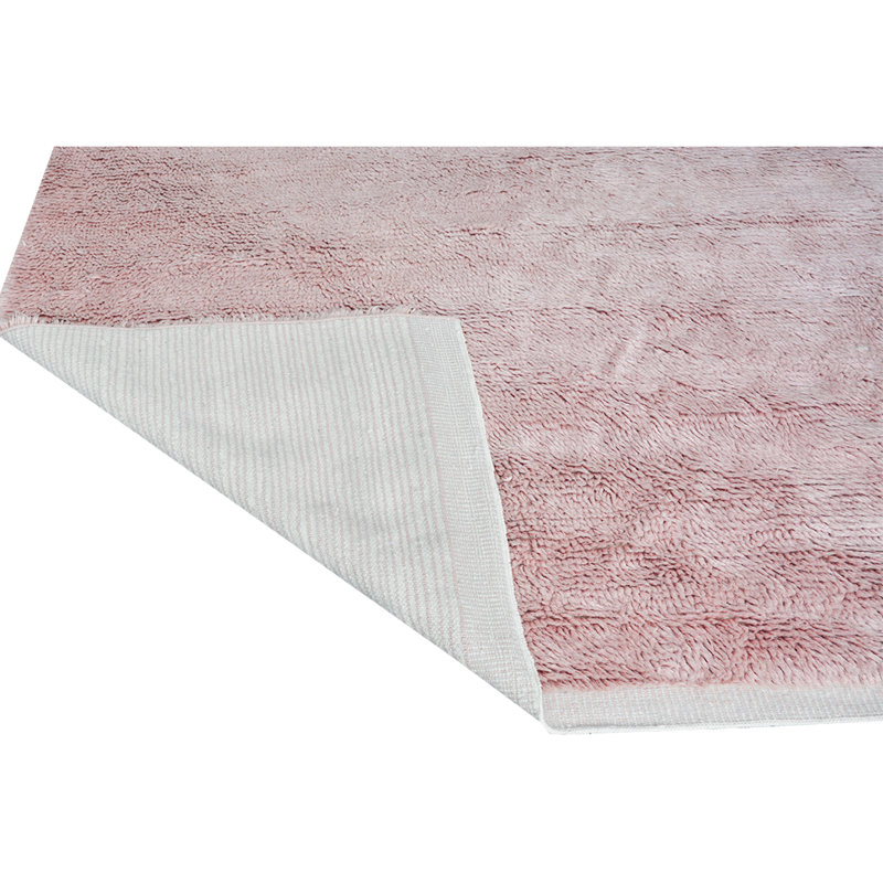 Wool Area Rug in Pink, Rectangle 8' x 10'