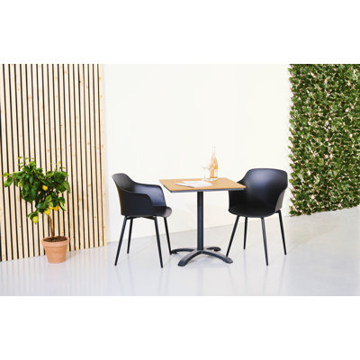 Quentin 2 - Person Metal Patio Dining Set with Square Table