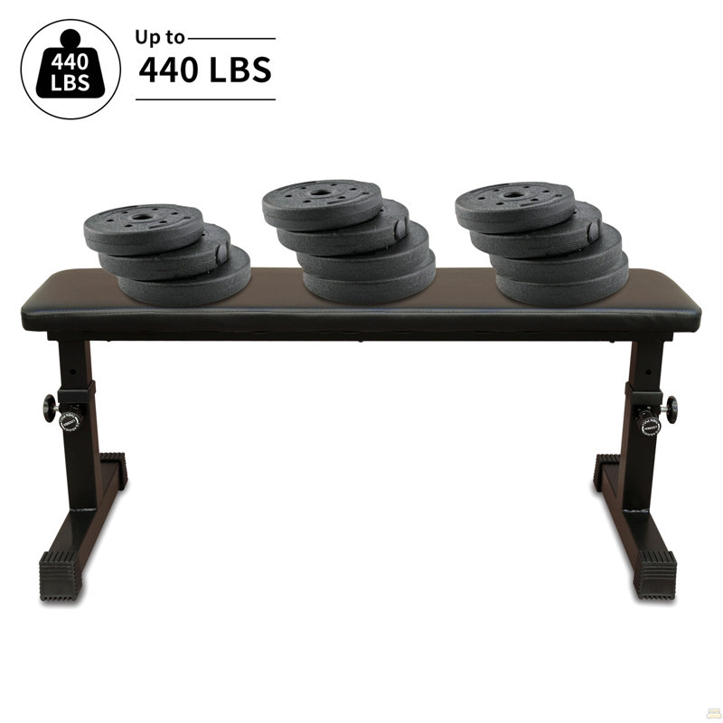 LE banc de musculation plat pour l'entraînement en force avec hauteur réglable à 5 niveaux