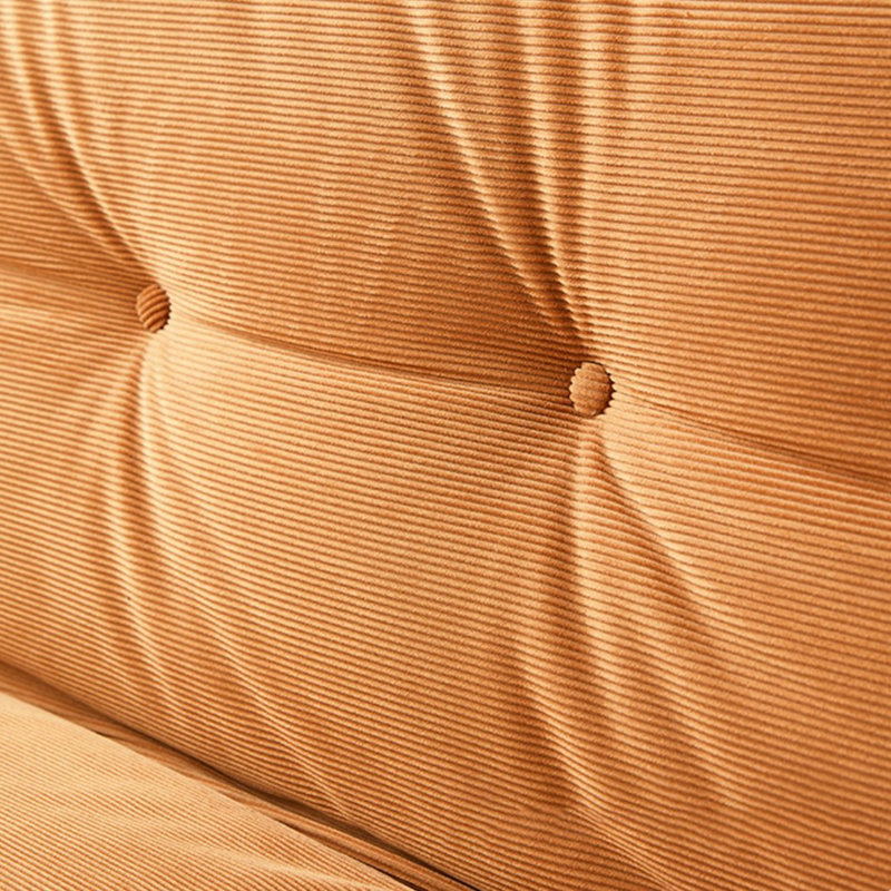 Coussin orange modulaire en velours côtelé, Orange