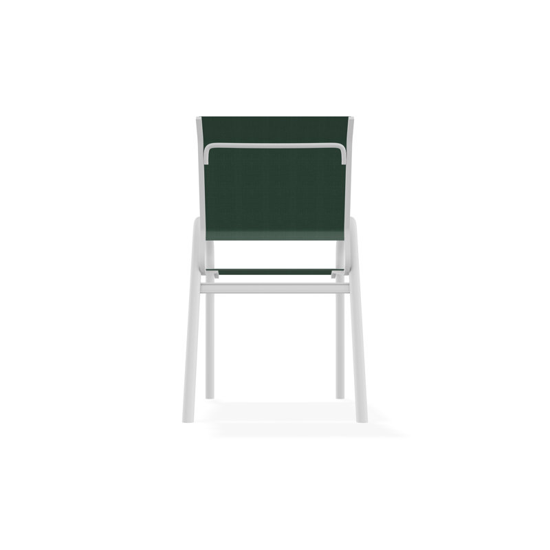 Chaise bistro Gardenella, Blanc, Vert forêt 22D Sunbrella® vert