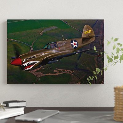«A P-40E Warhawk» par Scott Germain - reproduction de photo sur toile tendue