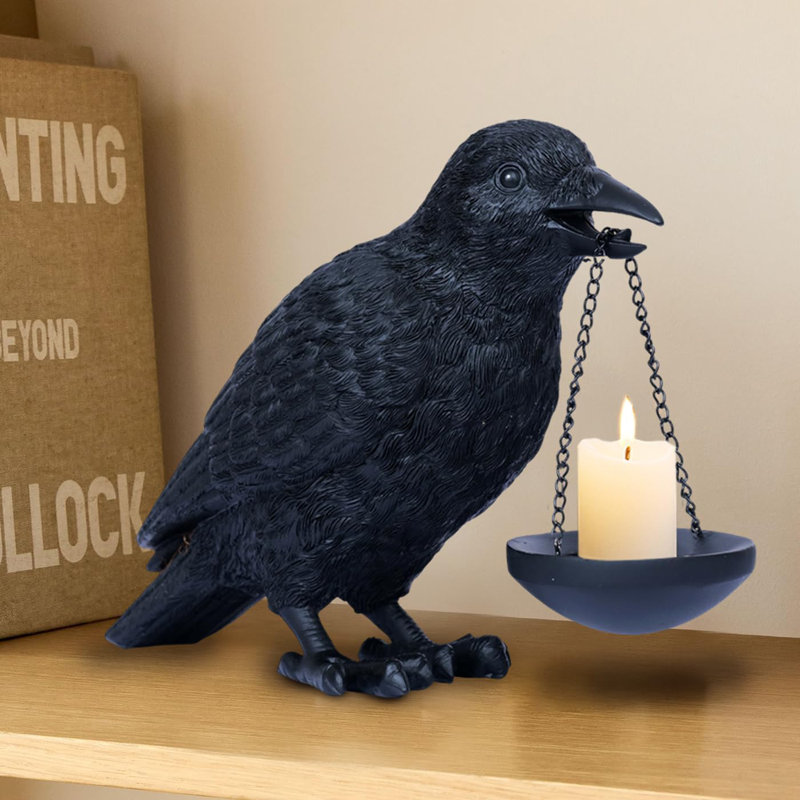 Crow Lamp Tea Lamp Candlestick