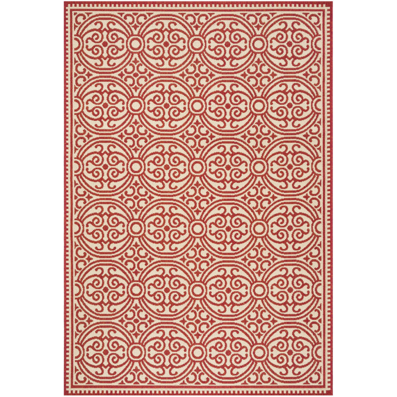 Altizer Performance Geometric Indoor/Outdoor Area Rug, Rectangle 4' x 6'