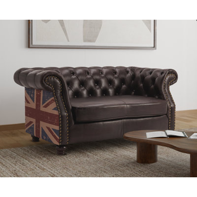 Abdalrahman Faux Leather Sofa