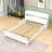 Platform Bed with LED Motion Sensor Light and Bookcase Headboard-877112780-877112781