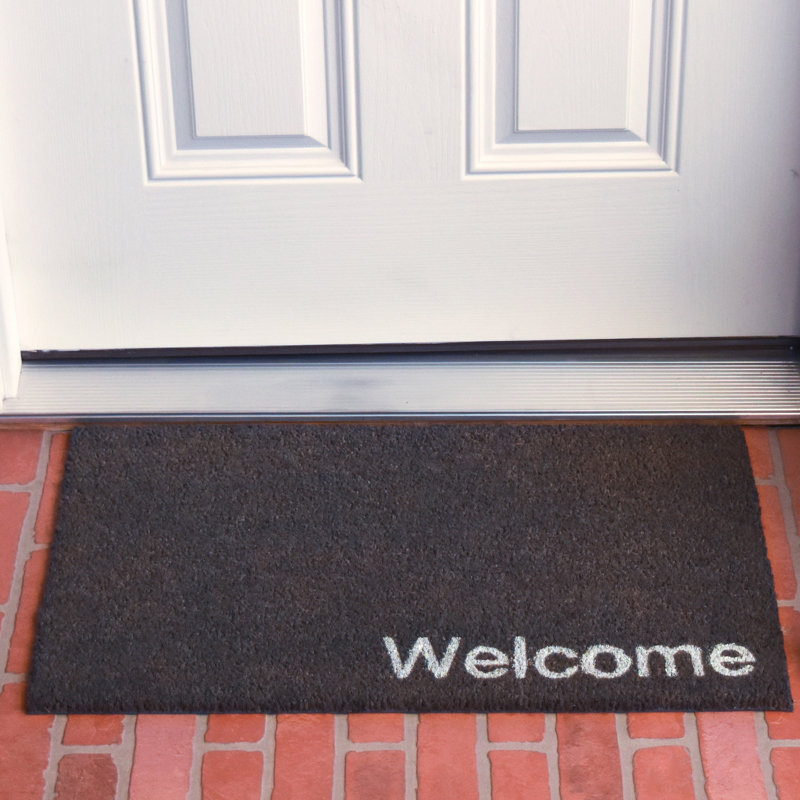 Tapis d'entrée antidérapant Kasper, L 24 po x L 36 po, gris