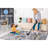 Ivory/Blue /Abstract Non-Shedding Living Room Bedroom Dining Home Office Stylish And Stain Resistant Area Rug-999765865