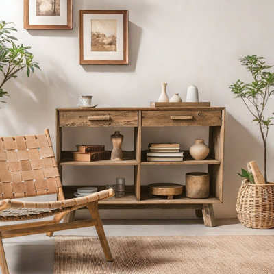 Rustic Vintage Old Pine Sideboard by Loon Peak