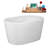 47" Streamline Soaking Freestanding Tub and Tray With Internal Drain-101688627