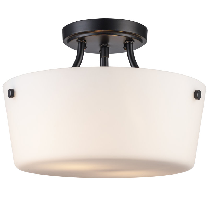 Plafonnier semi-encastré 2 lumières Mod Pod, Noir
