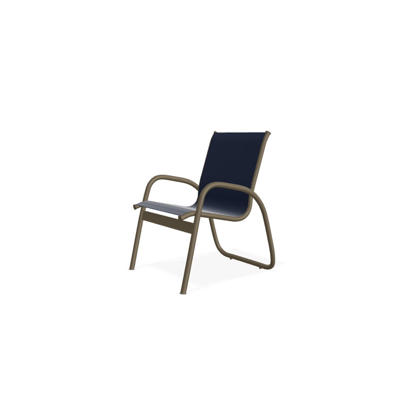 Fauteuil de patio Gardenella, Bleu marine 13D Sunbrella®, Bois de plage texturé