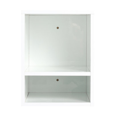 Petites étagères de rangement murales 12 ", blanc brillant - chambre à coucher, salle de bain, cuisine, vestiaire brillant pour espaces de cuisine