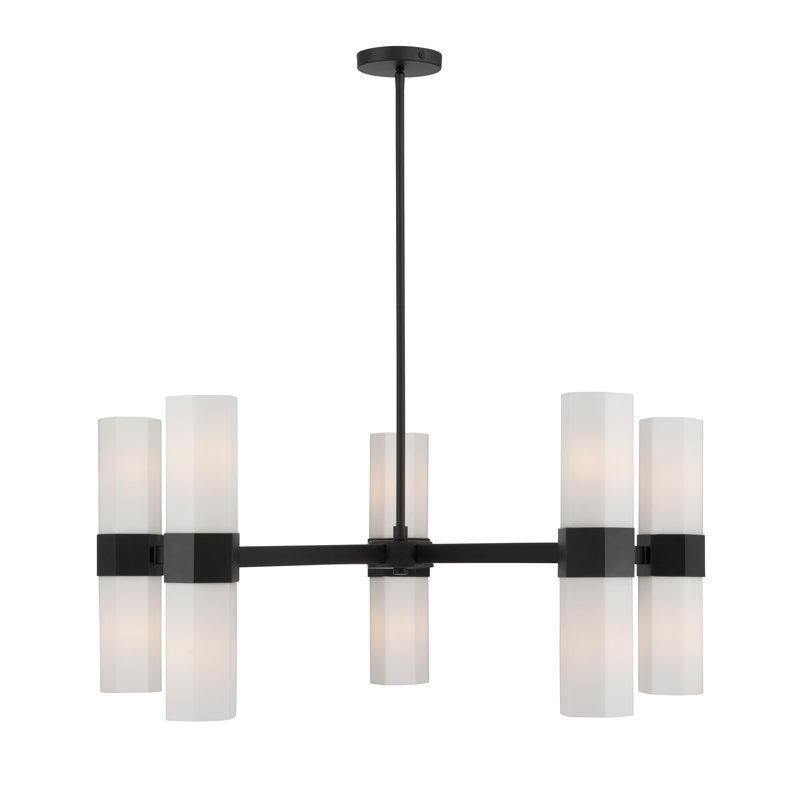 Lustre 10 lumières Delgada, Noir