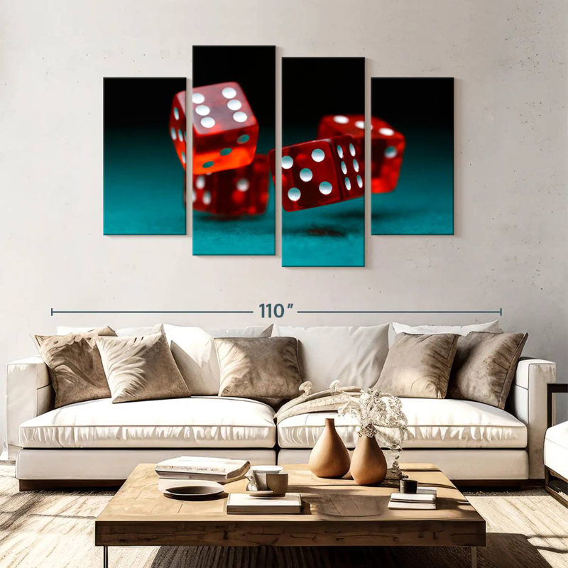 Rolling Dice, 54" H x 84" W