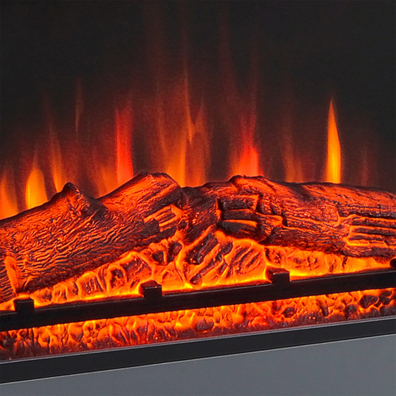 Conklin Belfry Heating 113 cm W White Black Electric Fireplace
