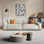 Canapé modulaire blanc en polyester-1532283464