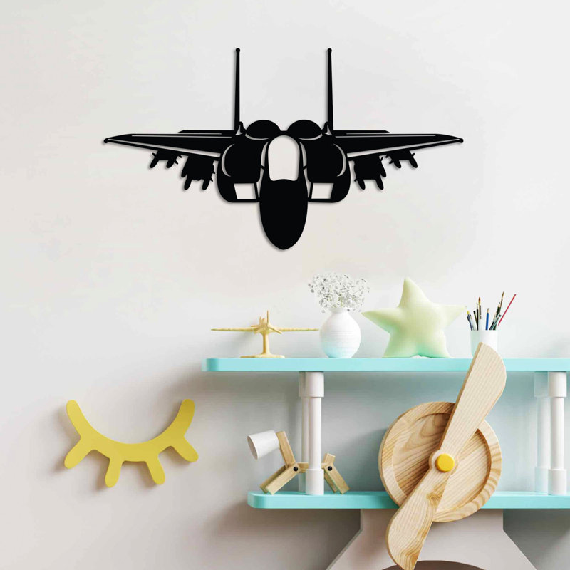 Accessoire mural décoratif en métal, finition noire, 23,6 po x 13,4 po | 100% métal, épaisseur: 0,06 pouce | Léger à 0,9 lb | Décoration élégante pour les espaces modernes, parfaite pour les murs de salon et de bureau