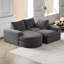 Canapé modulaire incurvé en chenille de 99 pouces avec méridienne, canapé modulaire en forme de L avec sièges profonds, canapé modulaire en chenille pour le salon et la chambre à coucher, aucun assemblage requis-1710944173-1710944174