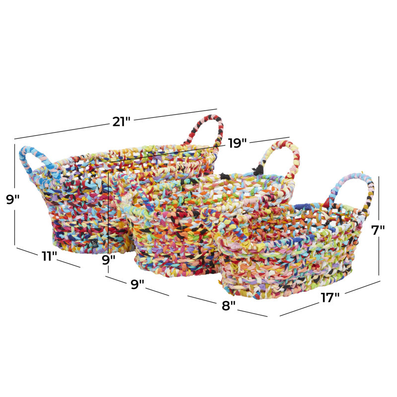 Ensemble de paniers en tissu