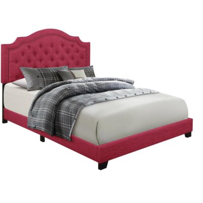 Kiraz Linen Queen Tufted Upholstered Platform Bed -  Red Barrel StudioÂ®, B68586A94C1B4217B1B58808E5229656