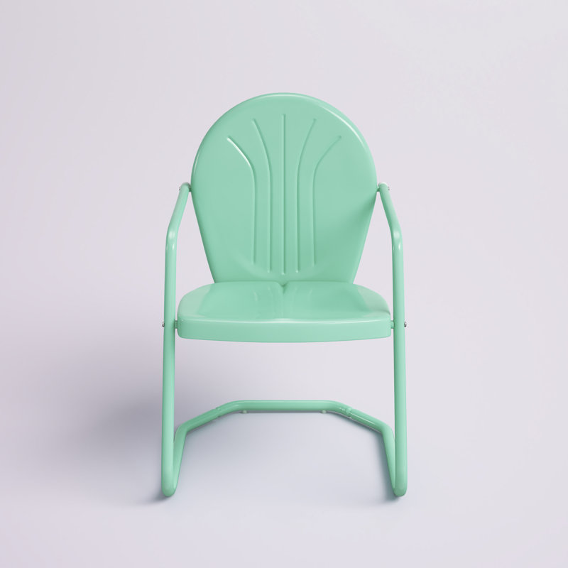 Fauteuil de patio Burley, Turquoise lustré