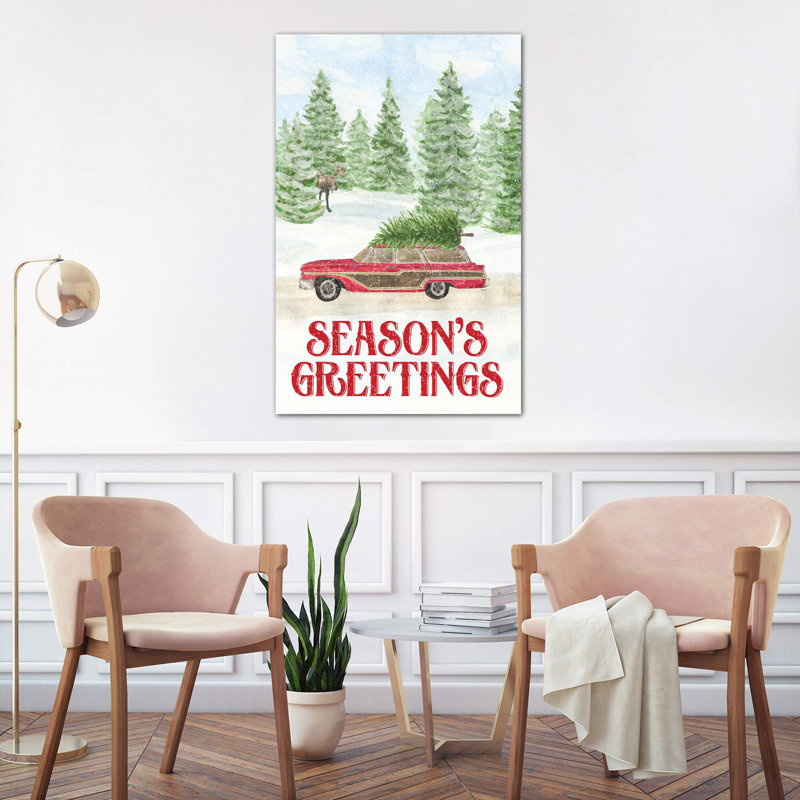 Sleigh Bells Ring - Seasons Greetings by Tara Reed - Wrapped Canvas Print, 66.04 cm H x 45.72 cm W x 1.91 cm D