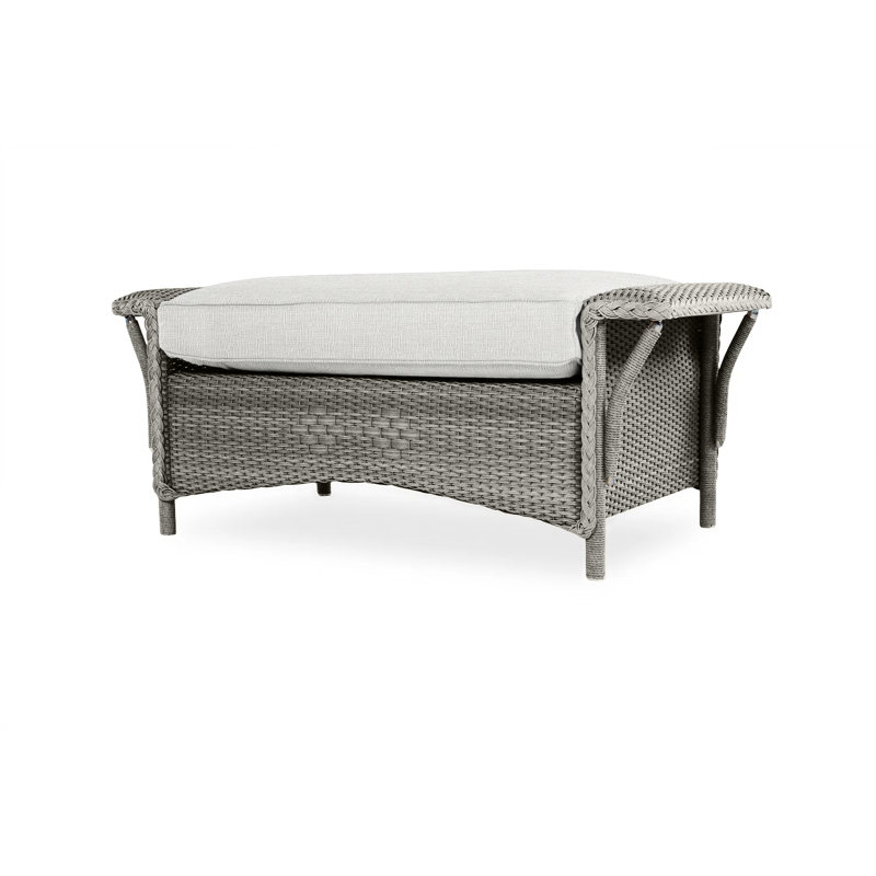 Nantucket Outdoor Ottoman, Demo Mist, Pewter