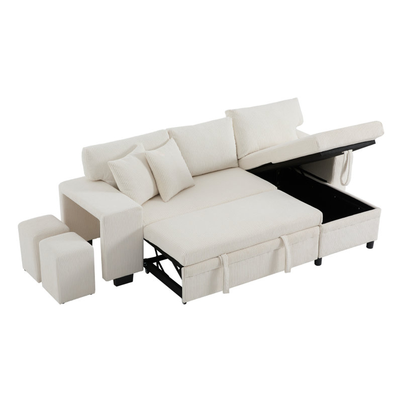 Sofa, Beige Corduroy