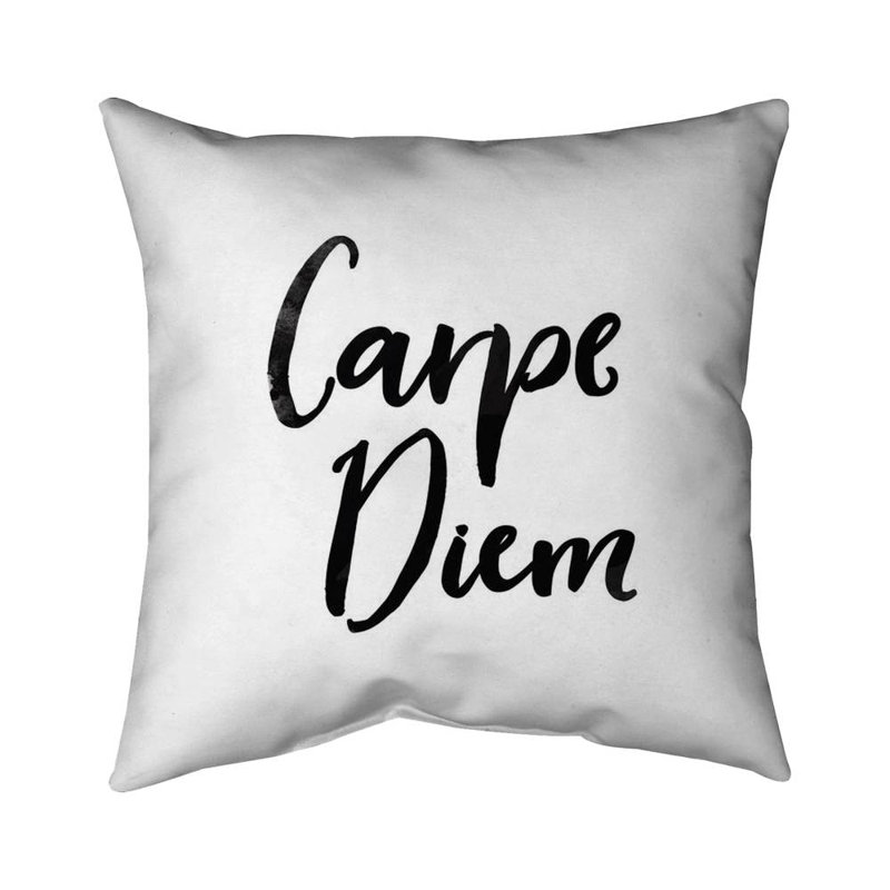 Carpe diem - 20"x20" Throw pillow - Poly twill - Print on demand, Polyester, 20"H x 20"W