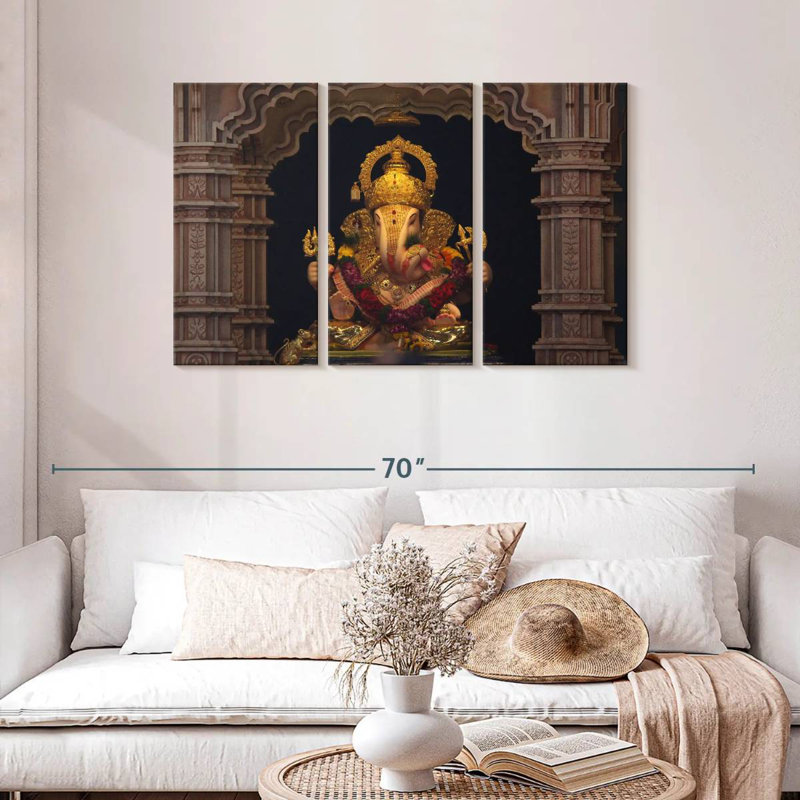 Adella Ganesh Statue, 28" H x 45" W