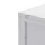 Armoire de plancher de 22,24 po en blanc, avec portes en verre trempé et 3 rangements, pour le salon, la chambre à coucher, l'armoire blanche de la salle de bain, 3 portes, moderne et fonctionnelle-776049886
