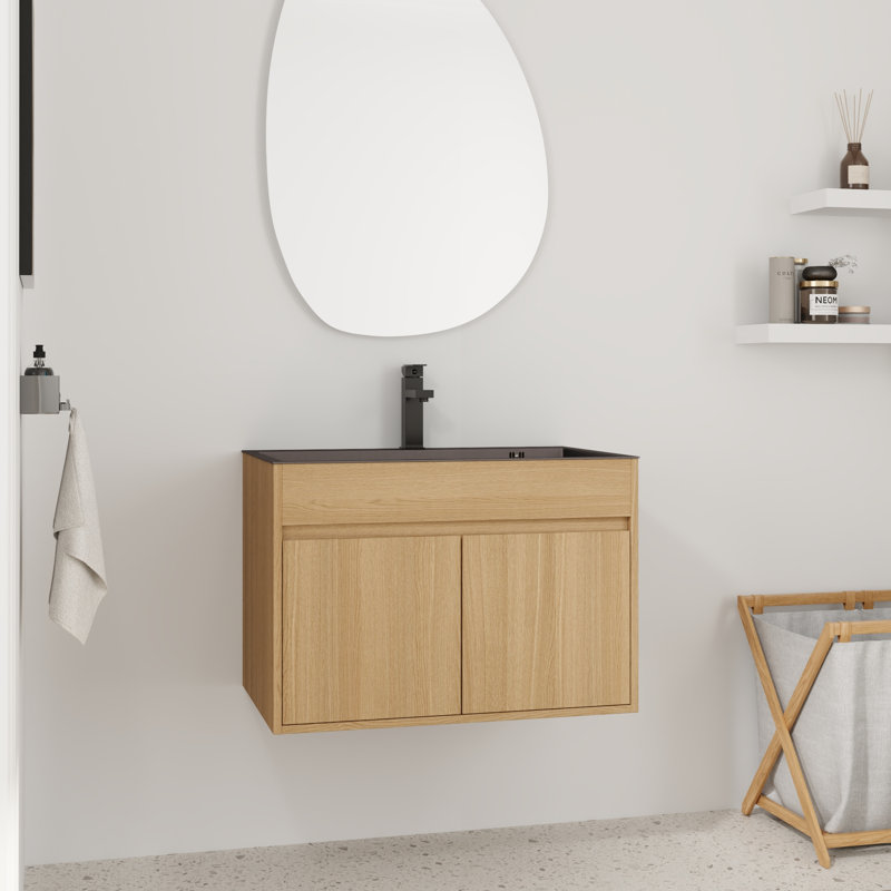 Meuble-lavabo simple 28 po avec lavabo en acier inoxydable