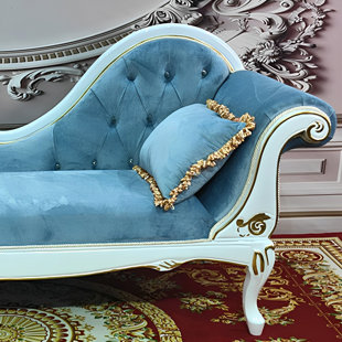 Chaise longue néo-classique en bois massif pour loisirs