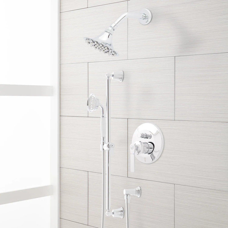 Cooper Complete Shower System with Rough-in Valve, Chrome