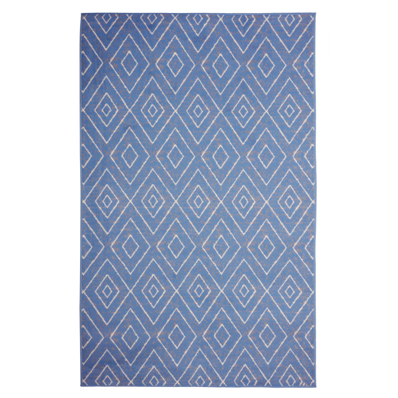 Tapis bleu Areswell, Rectangle 7 pi 8 po x 11 pi