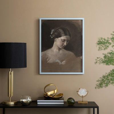 «Vintage Portrait Print», reproduction encadrée XL III - bois massif