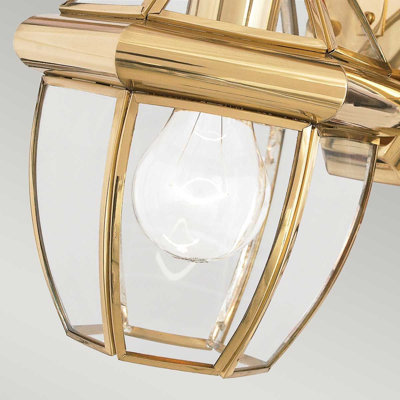Rochelle Polished Brass Outdoor Wall Lantern