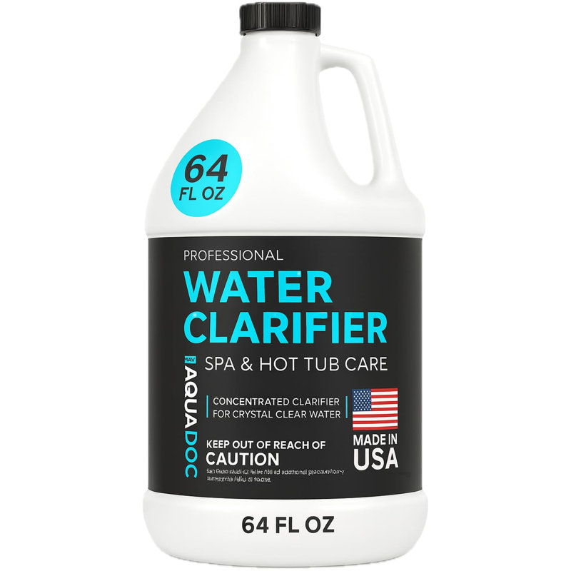 Clarificateur de spa et de spa AquaDoc pour un traitement rapide de l'eau nuageuse - 64 oz - pour garder votre spa clair et équilibré - fabriqué aux États-Unis