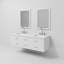Ensemble de meuble-lavabo double 60 "avec miroir 60"-82339550-82339551