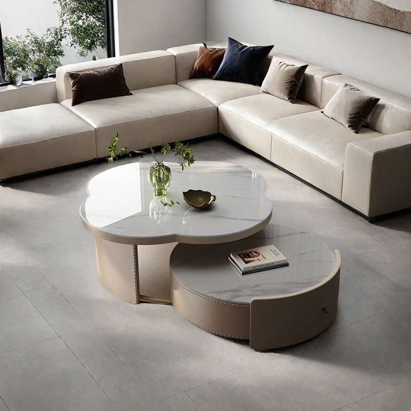 Ensemble de tables basses Modern, Blanc