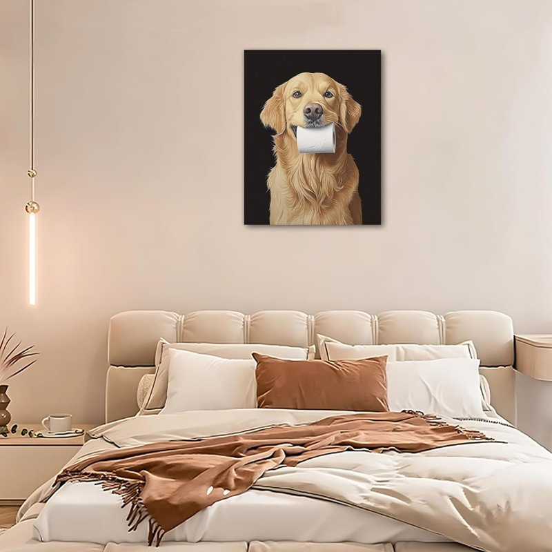 Art mural humoristique Retriever 11 "x 14"