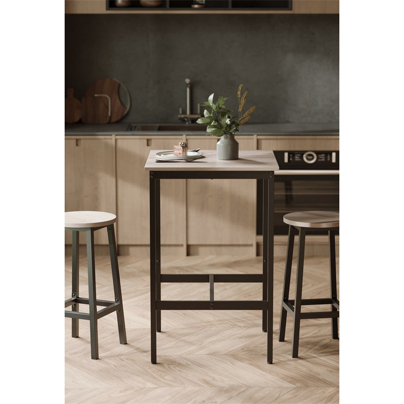 Square Dining Table with Steel Base