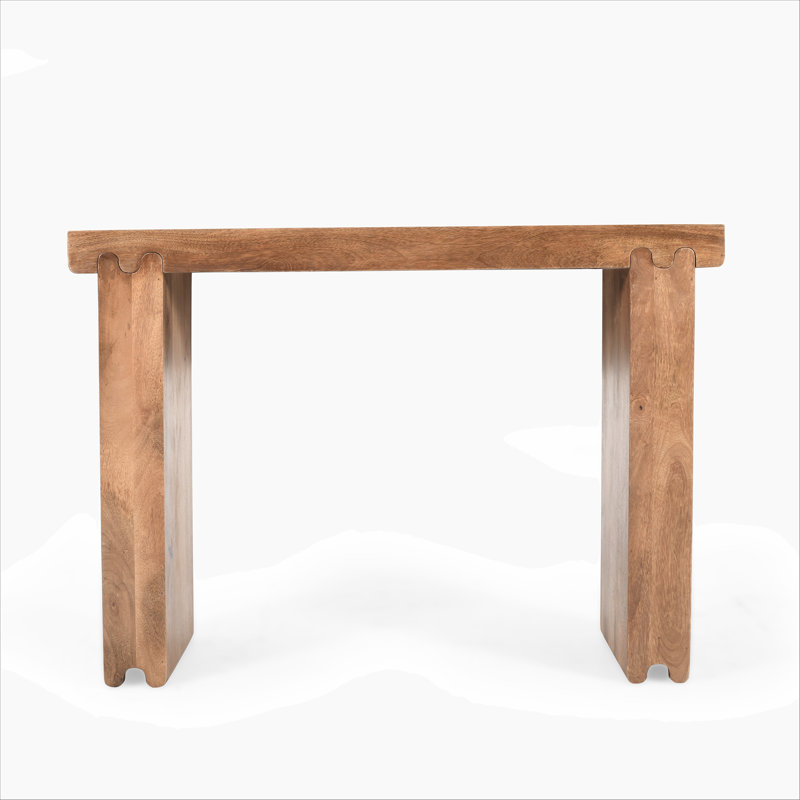 Farmhouse Mango Wood Entryway Table, Honey