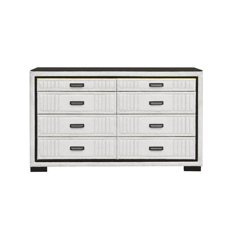 Commode blanche et noire Isaiah