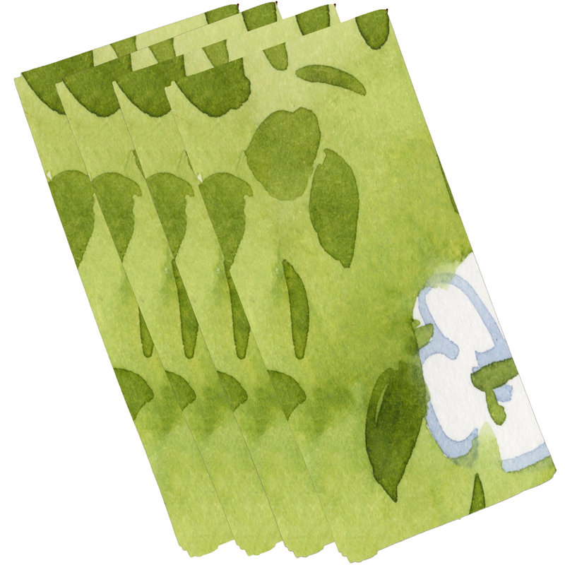 Polyester Floral Square Napkin