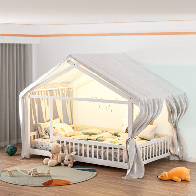 Andry Solid Wood Canopy Bed Kids Bed