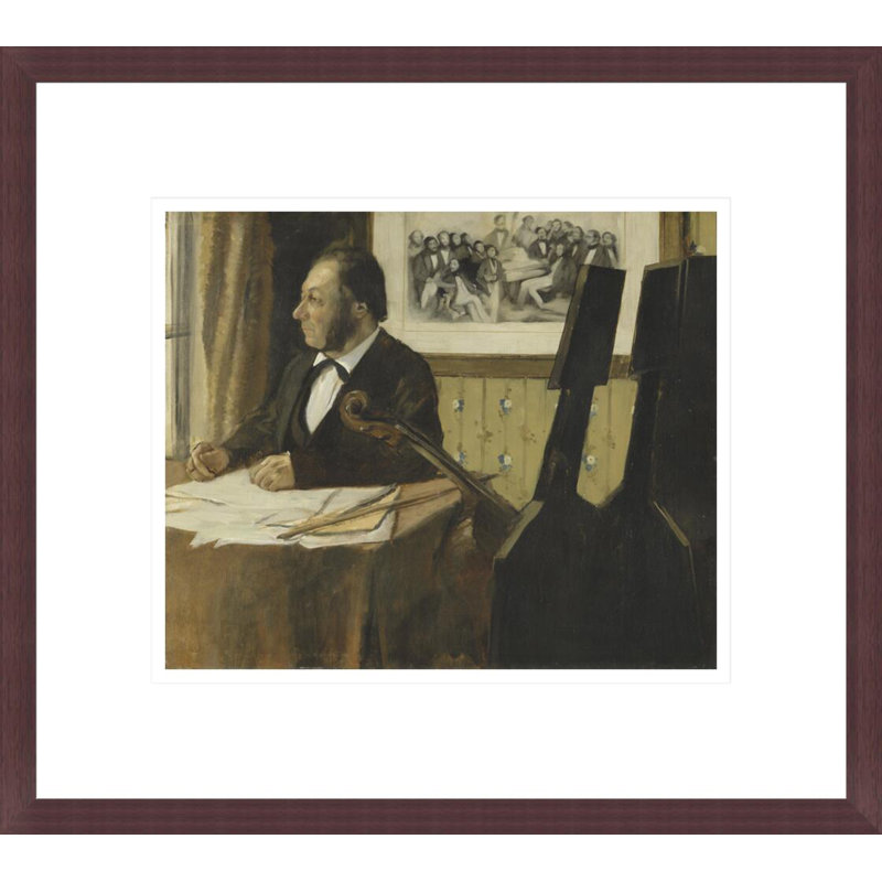 «The Cellist Pilet» par Edgar Degas, impression giclée encadrée, H 13,75 po x l 15,39 po