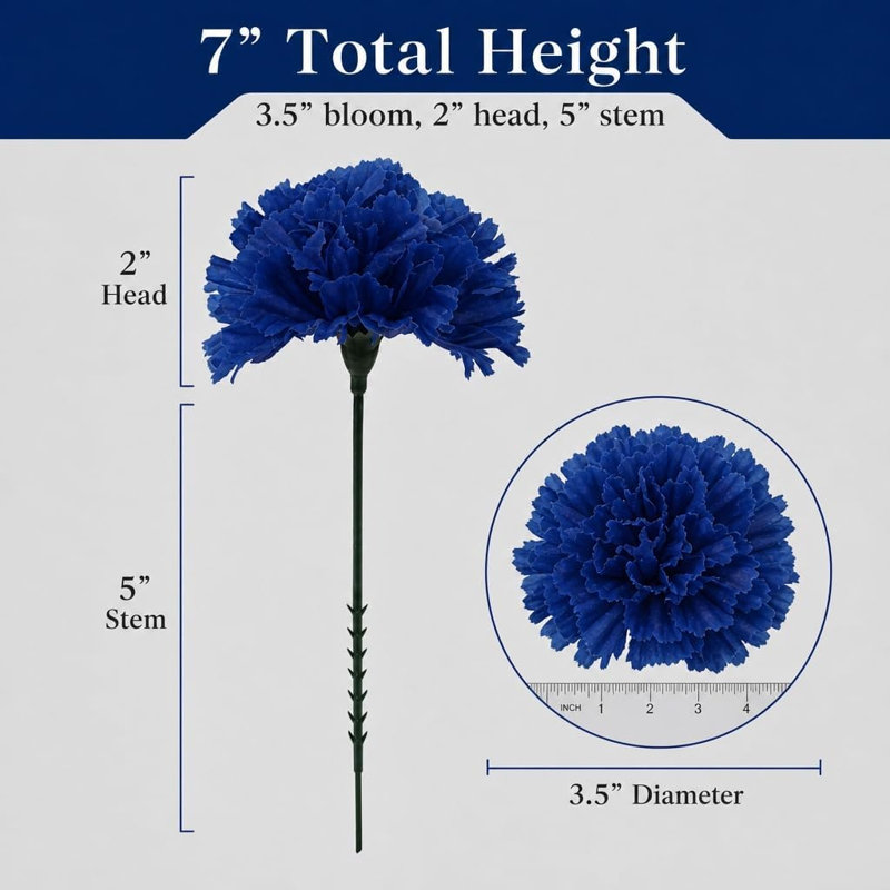Pot de fleurs en soie, Bleu royal